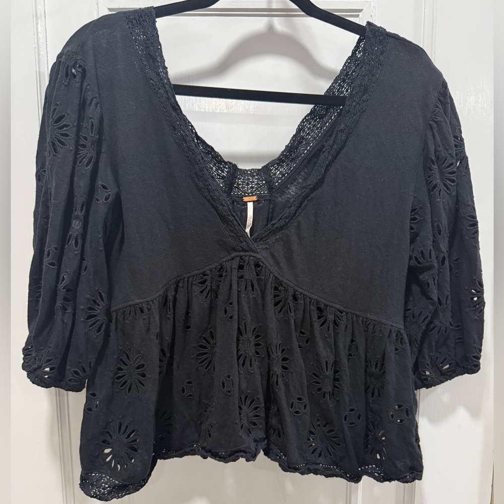 Free People Sweeter Side Eyelet Women's Blouse Small - Picture 5 of 12